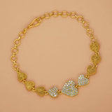 Charming Gold Plated CZ Stone Heart Bracelet - K Supreme