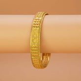 Classic Gold - Plated Floral Designer Bangle - K Supreme