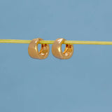 Classic Gold Plated Plain Hoop Earrings - K Supreme