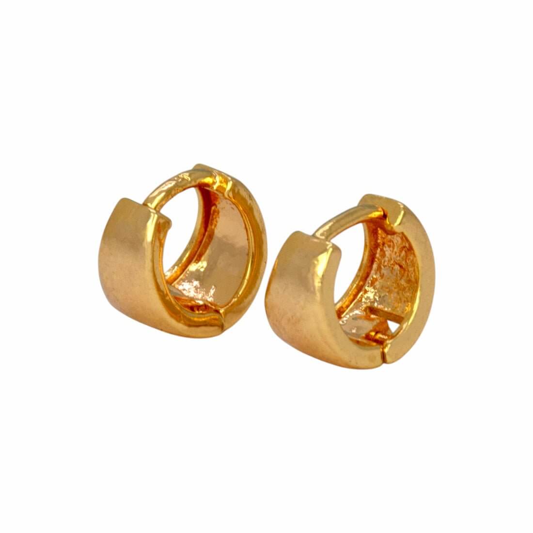 Classic Gold Plated Plain Hoop Earrings - K Supreme