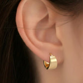 Classic Gold Plated Plain Hoop Earrings - K Supreme