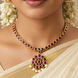 Classic Real Temple Jewellery Adigai Necklace - K Supreme