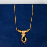Classy Gold Plated Ruby Stones Nagapadam Pendant Necklace - KSupreme