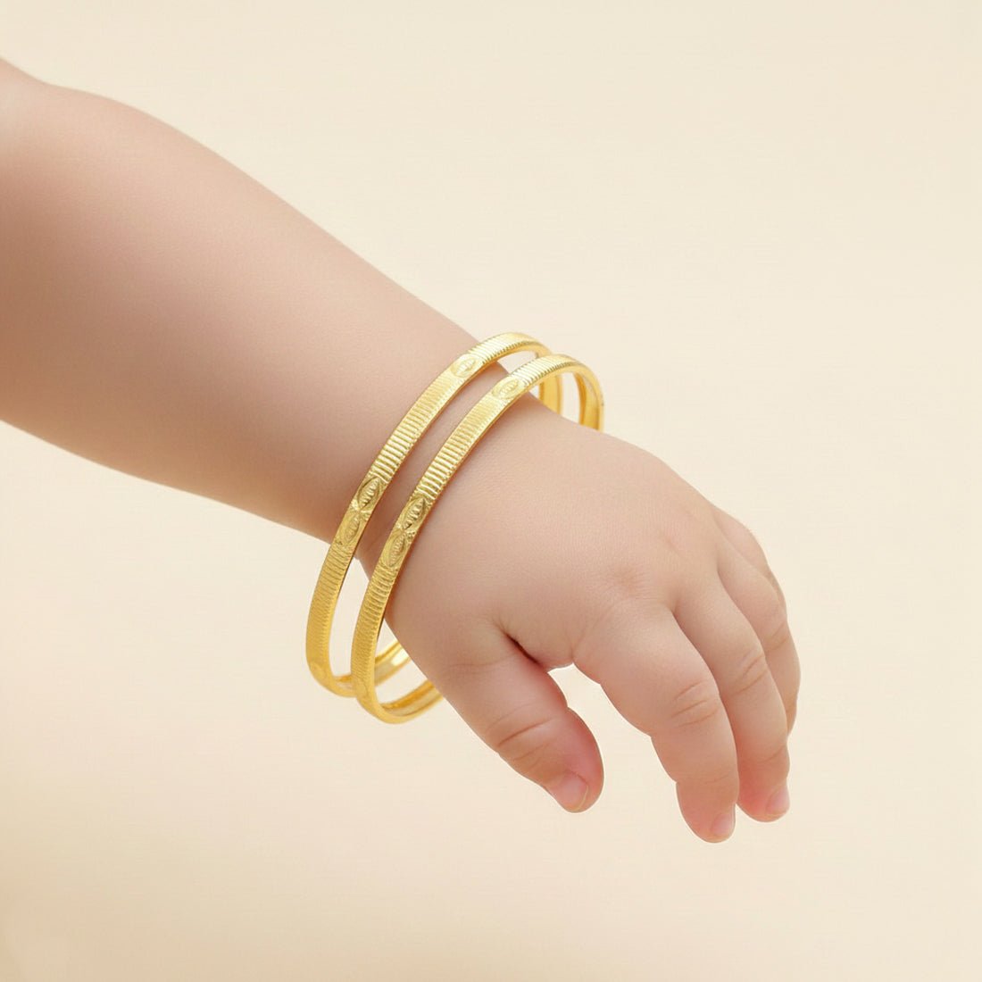 Cute Gold Plated Designer Bangles For Babies and Kids - K Supreme