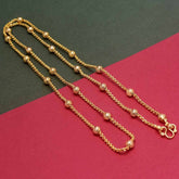 Cute Gold Plated Saturn Beads Cutting Chain - K Supreme