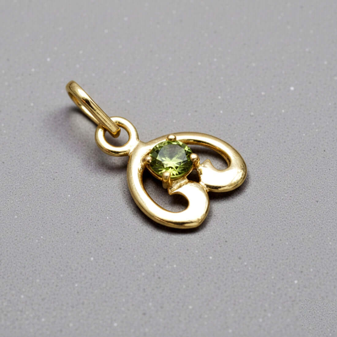 Cute Small Gold Plated Heart Design Stone Pendant - K Supreme