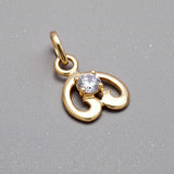 Cute Small Gold Plated Heart Design Stone Pendant - K Supreme