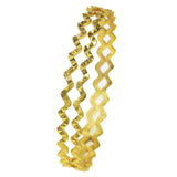 Daily wear Designer Gold Plated Zigzag Bangles