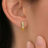 Dainty Gold Plated CZ Second Studs - K Supreme