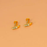 Dainty Gold Plated CZ Second Studs - K Supreme