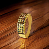 Dazzling Gold Plated Triple Line Stones Finger Ring - KSupreme