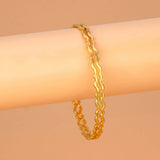 Delicate Gold Plated Wave Pattern Bangles displayed on a soft background, showcasing their elegant design and sheen.