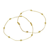 Delicate Thin Chain Golden Ball Anklets