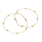 Delicate Thin Chain Golden Ball Anklets