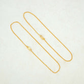 Delicate Very Thin Gold Plated Curb Link Chain Anklets - K Supreme