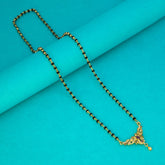 Designer Mangalsutra with Ruby Emerald Peacock Pendant