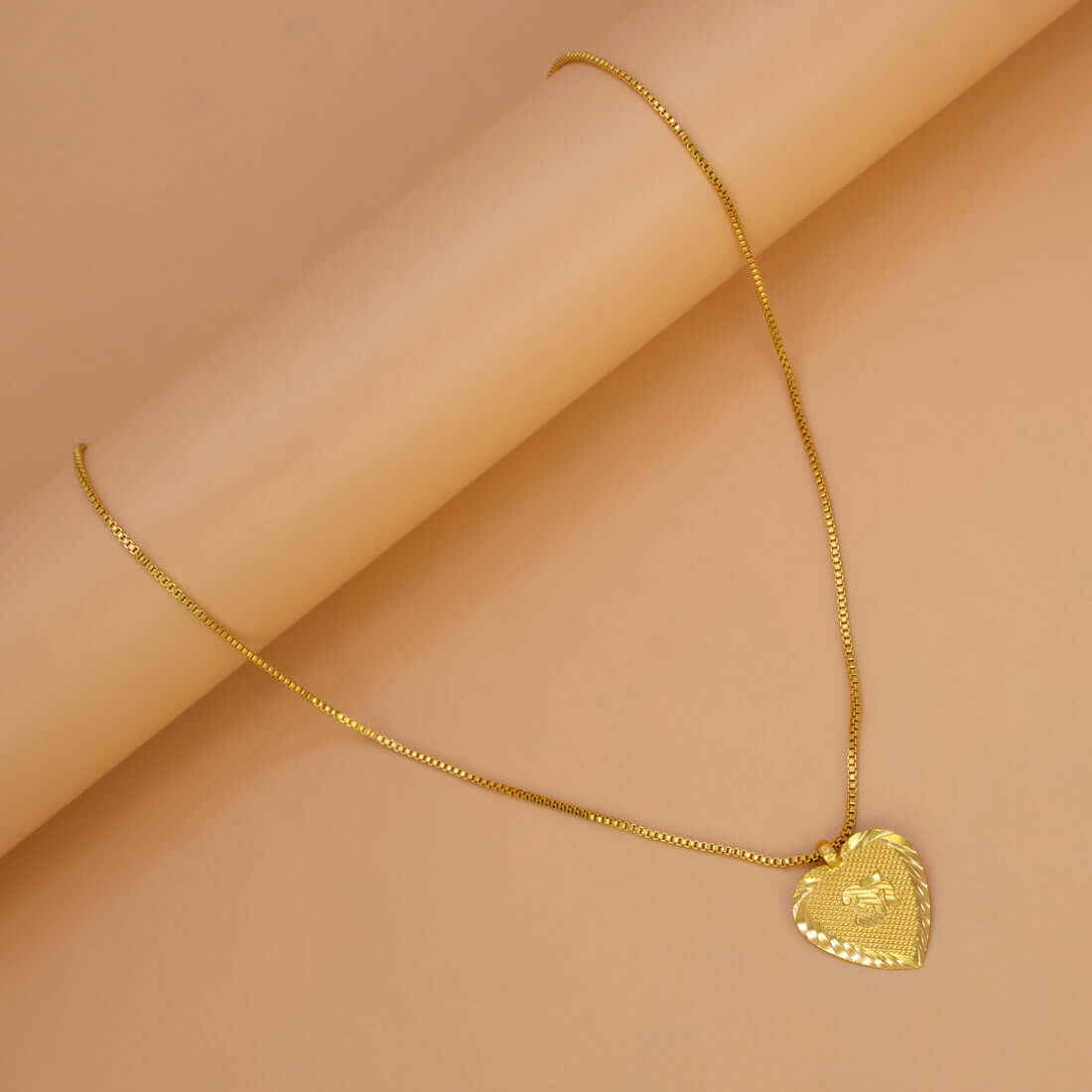 Designer Small Gold Plated Heart Om Thali Pendant - K Supreme