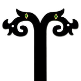Diamond - cut Gold Plated Emerald Second Studs - K Supreme