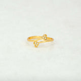 Dual Heart American Diamond Ladies Finger Ring - K Supreme