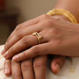 Dual Heart American Diamond Ladies Finger Ring - K Supreme