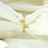 Dual Heart American Diamond Ladies Finger Ring - K Supreme