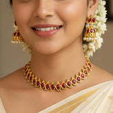 Elegant Fashion Antique Mango Necklace And Jhumka Set - K Supreme