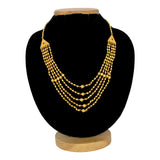 Elegant Five - Strand Designer Golden Beads Layer Necklace - KSupreme