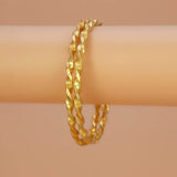 Elegant Gold Foamed Designer Spiral Bangles - K Supreme