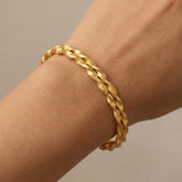 Elegant Gold Foamed Designer Spiral Bangles - K Supreme