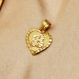 सुरुचिपूर्ण सोना मढ़वाया वर्णमाला दिल पेंडेंट