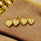 सुरुचिपूर्ण सोना मढ़वाया वर्णमाला दिल पेंडेंट