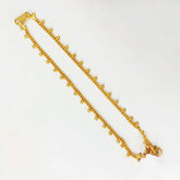 Elegant Gold Plated Bead Link Chain Anklets