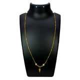 Elegant Gold Plated Box Chain Two-Tone Balls Pendant Necklace
