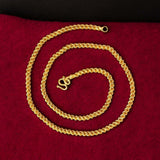 Elegant Gold Plated Coir Design Short Chain - 18" - K Supreme