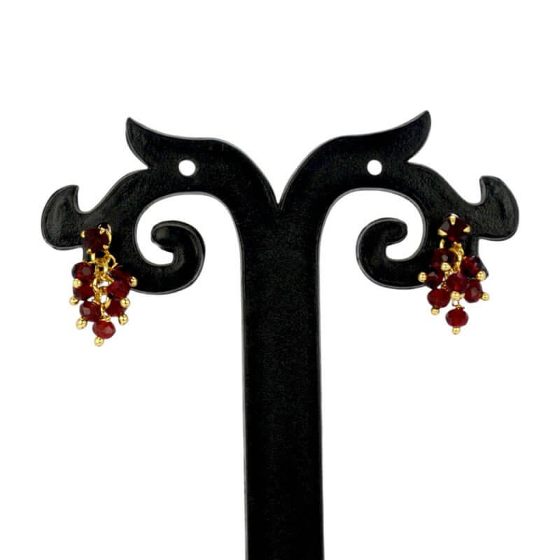 Elegant Gold Plated Crystal Cluster Hanging Earrings - K Supreme