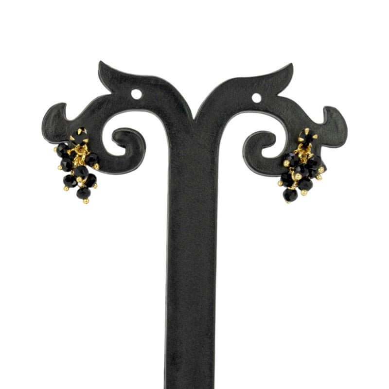 Elegant Gold Plated Crystal Cluster Hanging Earrings - K Supreme