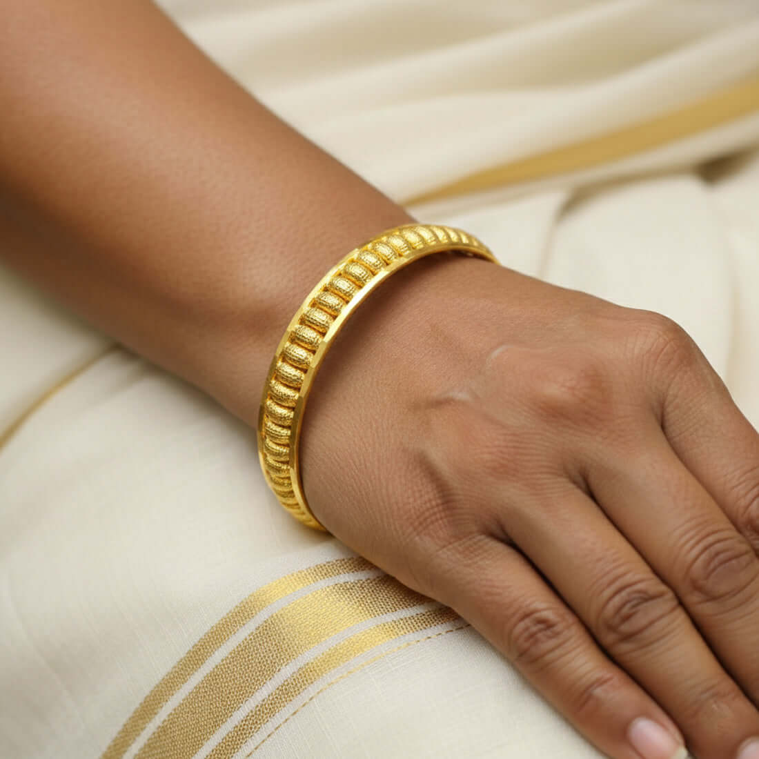 Elegant Gold Plated Designer Bangle - K Supreme