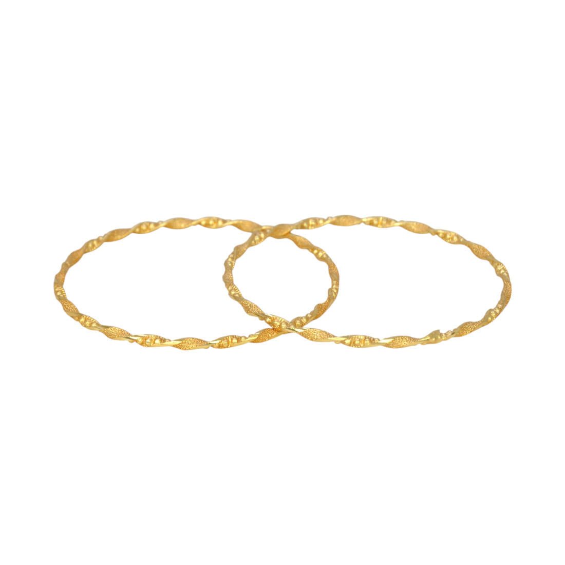 Elegant Gold Plated Designer Spiral Bangles showcasing a twisted spiral design, ideal for daily wear and special occasions.