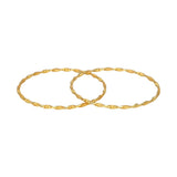 Elegant Gold Plated Designer Spiral Bangles showcasing a twisted spiral design, ideal for daily wear and special occasions.