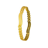 Elegant Gold Plated Designer Wave Bangles - KSupreme