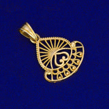 മനോഹരമായ സ്വർണ്ണ പൂശിയ സൺറൈസ് ഫിലിഗ്രി പെൻഡന്റ്