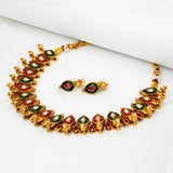Elegant Multi-Color Antique Peacock Necklace Set