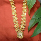 Elegant Premium Gold Plated Mango Long Haram with Pendant - K Supreme