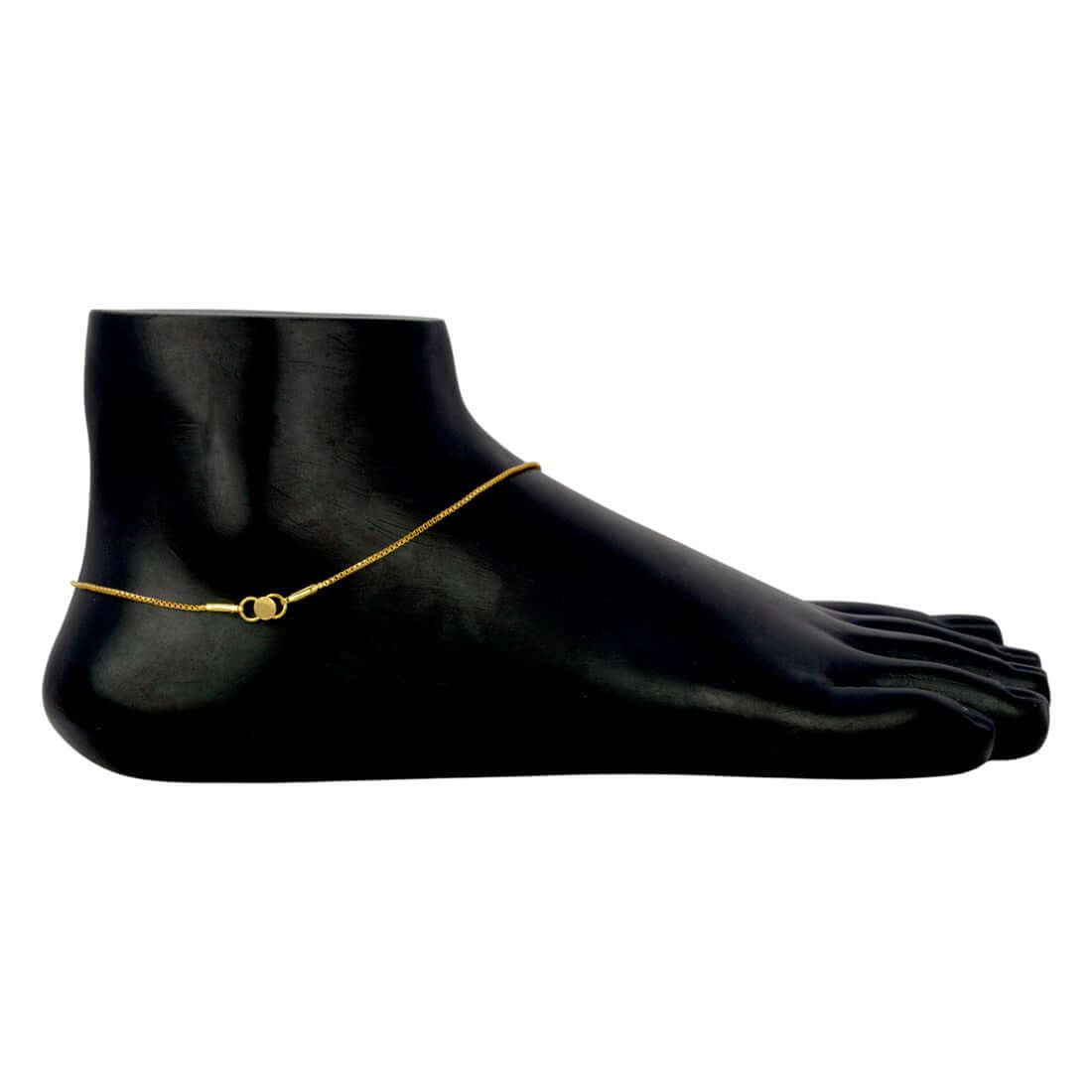 Elegant Thin Gold Plated Delicate Box Chain Anklets - K Supreme