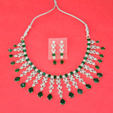 Enchanting American Diamond Emerald Choker Set - KSupreme