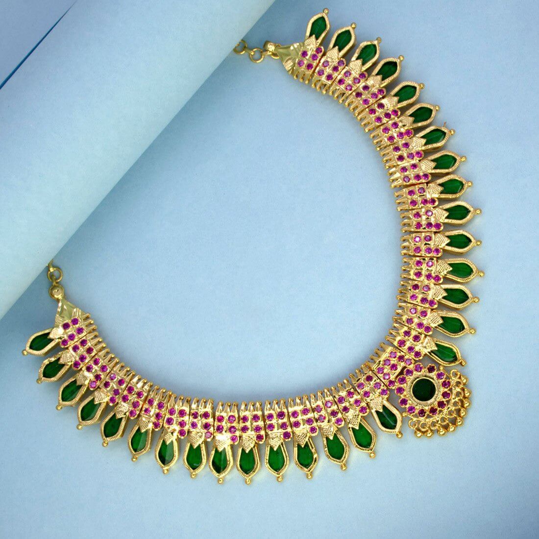 Enchanting Kerala Heritage Nagapadam Choker Necklace - K Supreme