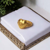 Gold Plated Floral Heart Finger Ring