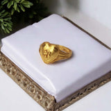 Gold Plated Floral Heart Finger Ring