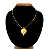 Ethnic Gold Plated Ruby Ganesha Pendant Necklace - K Supreme