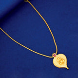 Ethnic Gold Plated Ruby Ganesha Pendant Necklace - K Supreme